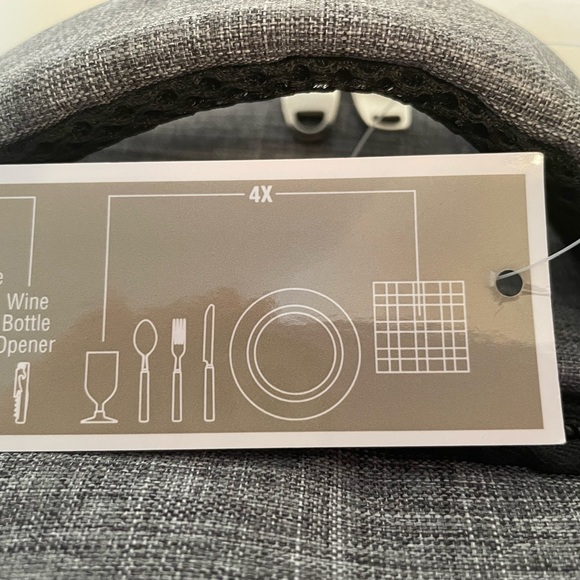 Gray Picnic Backpack for Four - Picture 3 of 14